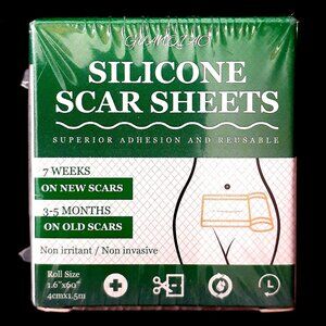 NEW IN BOX!! Silicone Scar Sheets 1.6" by 60” Roll Exp 2-28-2027 - Reduce Scars
